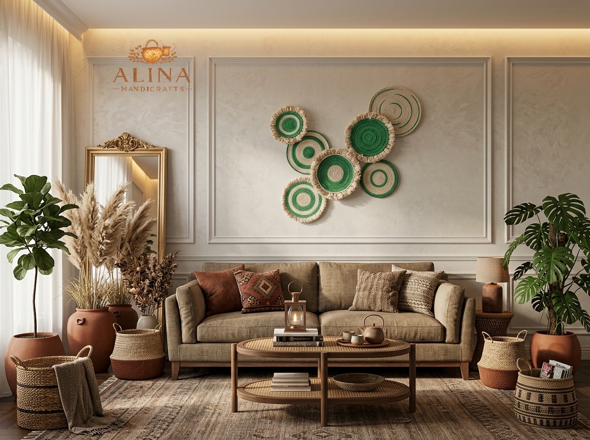 Artisanal Woven Jute Wall Decor Set